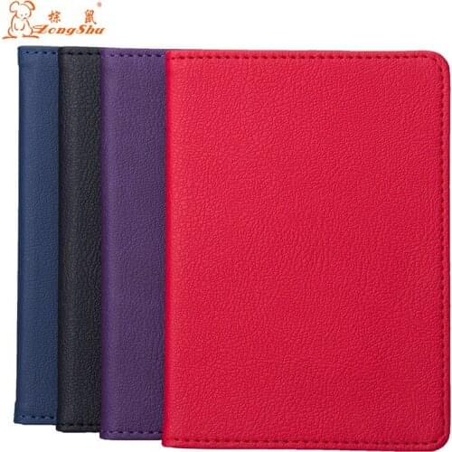 New Sophisticated Solid Color Passport Covers Card Slot Flight Ticket Passport Holder Travel Passport Wallet (custom available)