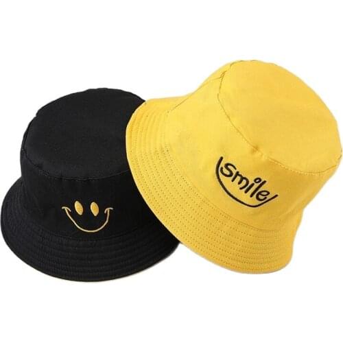 BAIGU001 New Summer Kids girl casual cotton bucket hat Embroidery fisherman hat Boy Child baby cute Floppy Panama cap Gorros