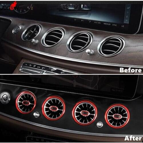 For Mercedes Benz E Class W213 2017 2018 2019 E300 E400 E450 Front Dashboard AC Air Condition Air Vent Outlet Turbo Trim Ring