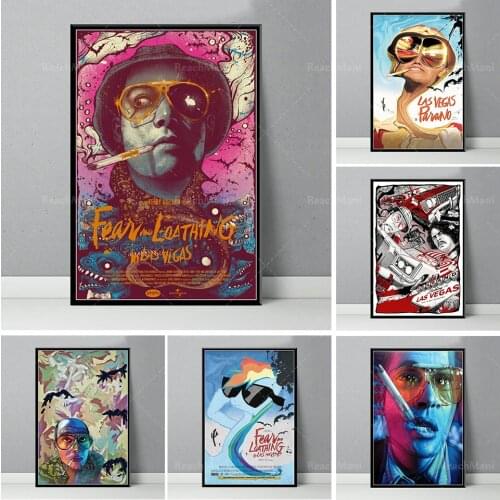 Popular fears and disgusts of Las Vegas classic movie posters and prints Canvas painting pictures on the wall Abstract home deco