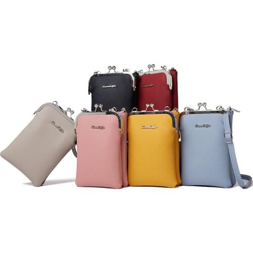 New Women Pu Leather Messenger Bags Female Small Colorful Shoulder Bags Ladies Large Capacity Handbags Card Holders Phone Wallet