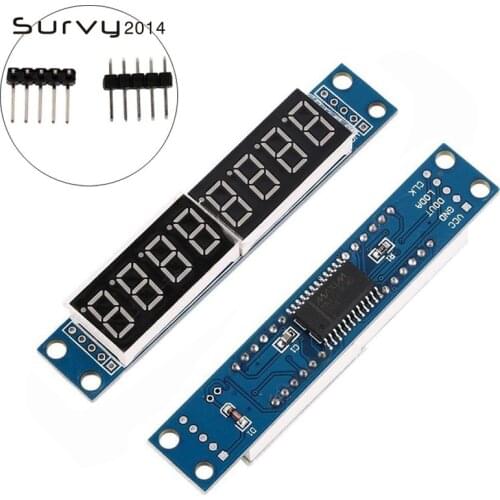 MAX7219 LED Dot Matrix 8 Digit Digital Tube Display Control Module For Arduino 3.3V 5V Microcontroller Serial Driver 7-segment