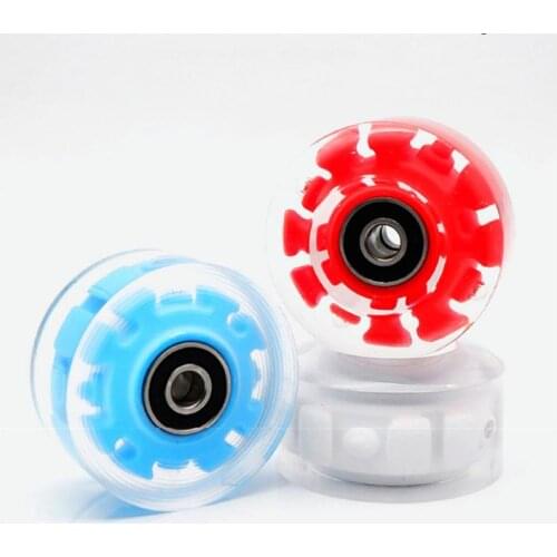 Luminous Roller Skate Wheels 1pcs LED Sliding Light Quad Roller Skating Flashing Wheel Rollers Durable Luminous Replacement