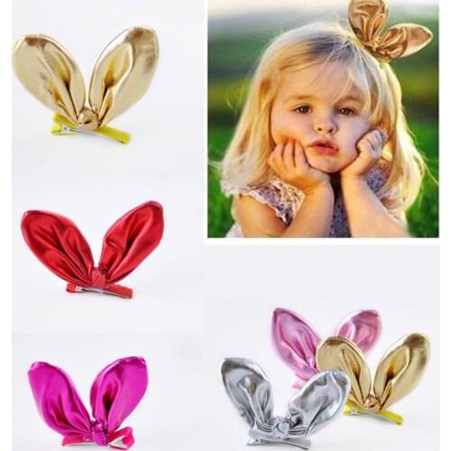 1PC Hairpin Stereo Rabbit Ears High Quality Girls Baby Hair Pins Hair Clip Kids Lovely Bow Boutique Hair Band Hair Accessories