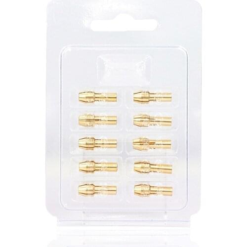 10pcs 0.5-3.2mm Diameter 4.8mm Shank Brass Chucks Mini Drill Collet Chuck for Dremel Rotary Tool Power Tool Accessory
