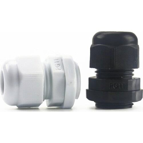 20pcs/bag IP68 PG11 5-10MM Nylon Waterproof Plastic Cable Gland