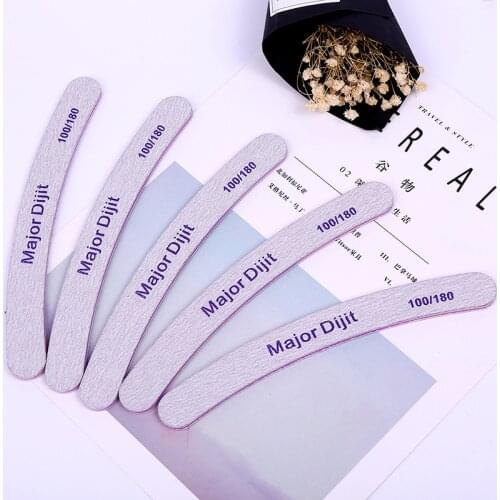 5pcs Professionl 100/180 Grit G Round Curved Nail Art Care Sanding UV Gel Polish Manicure Nail Files Buffer Tools Sets