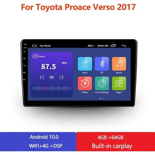 2 Din Android 10 Car Radio Multimedia Video Player For Toyota Proace Verso 2017 GPS Stereo 128GB Rom Autoradio Head Unit Carplay