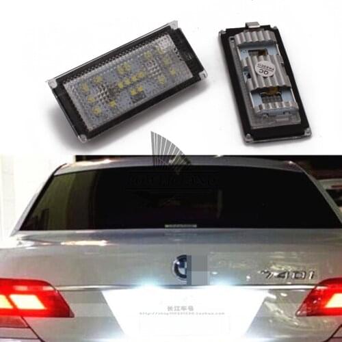 Error Free White 18LED Number License Plate Lights for E66 E65 BMW 06-08 7-Series 735i 750Li 760Li