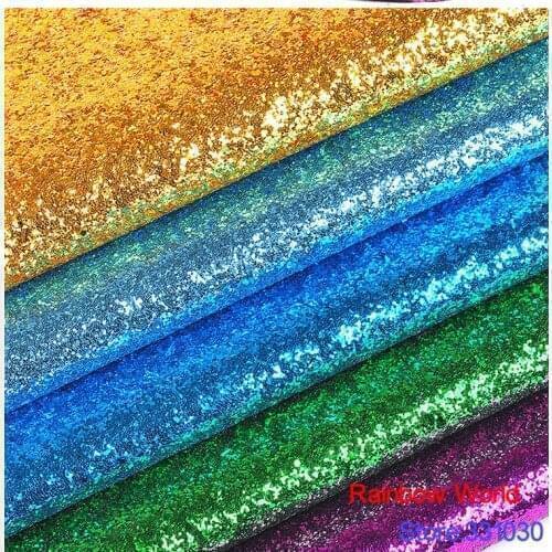 100*138cm 23colors High Quality Shiny Vinilic Sequins PU Leather fabric for DIY wedding decotate shoes bags Garment material
