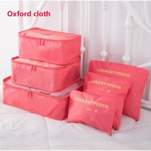 6/4 Pieces Set Travel Organizer Storage Bags Suitcase Packing Set Storage Cases Portable Luggage Organizer Clothes Tidy Pouch