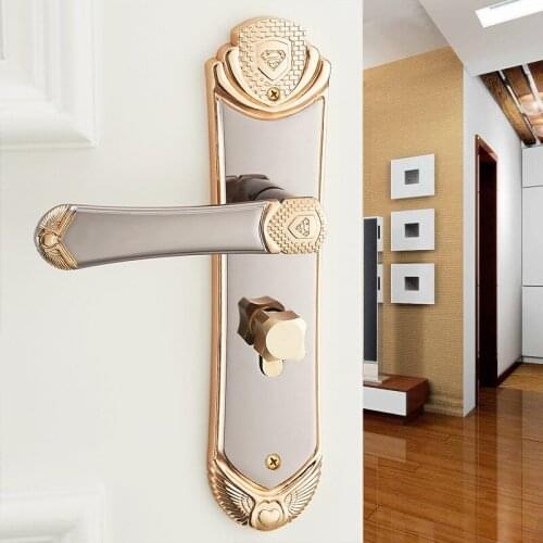 European bedroom door lock Indoor solid wood door room handle home locks door handle