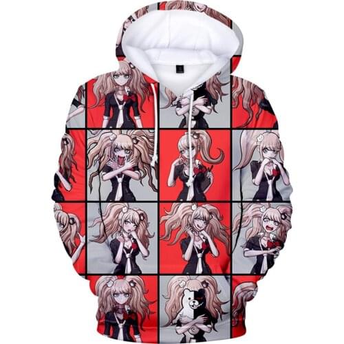 3D Anime Danganronpa;Trigger Happy Havoc Hoodies Hip Hop Smile Hoodie 3D Monokuma Long Sleeve Boys/girls Hip Hop Clothes