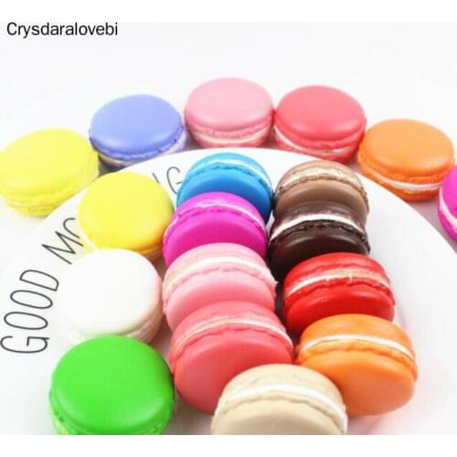 12pcs 4/5cm Simulation Cakes soft model Artificial foods fake for Cake shop dining tea table Decoration PU mini Macaron Kitchen
