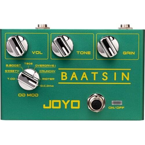 JOYO Baatsin Overdrive Pedal Distortion Effect Pedal Multi Effect Pedal Pure Analog Circuit with 8 Different OD/DS Effects R-11