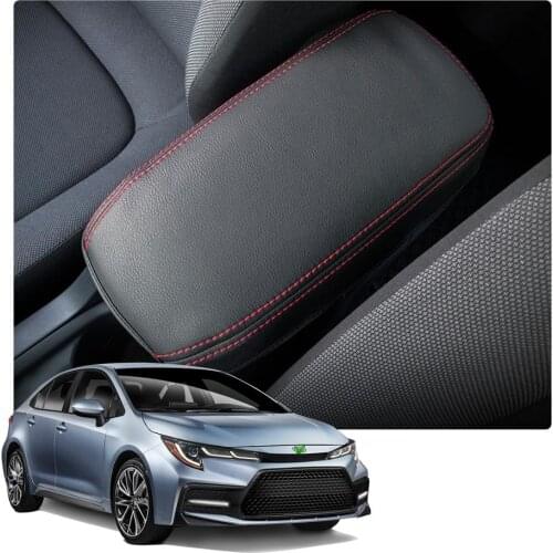 LFOTPP Car Armrest Box Cover For Corolla E210 2020 Central Control Armrest Storage Box Pad Auto Interior Accessories Black