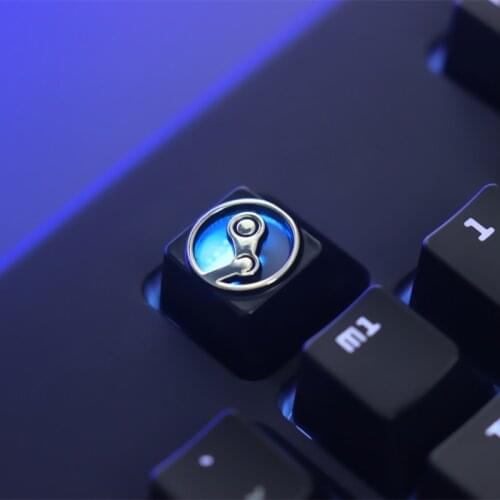 Mechanical Keyboard Keycap Keystone 1 pc Steam Theme Zinc Aluminum Alloy Metal R4 Height for MX Axis Customize DIY Game