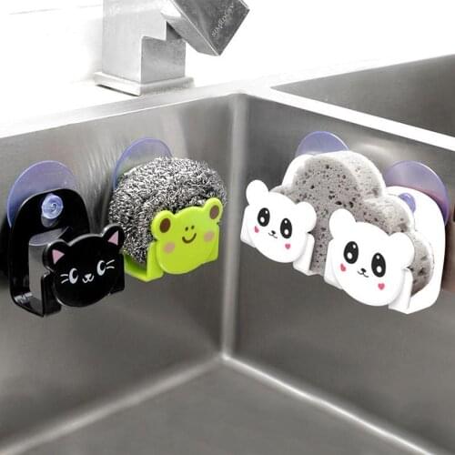 Lovely Kitchen Organizer Tools Cartoon Sponge Rag Storage Rack Home Decoration Kitchen Supplies Gadget Accessories