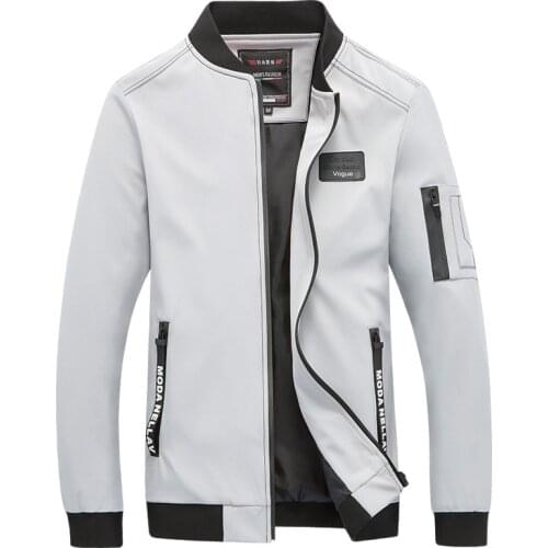 Men College Casual Jacket Spring Autumn 2019 Male Brand Classic Windbreaker Thin Varsity Summer Coat Mens Fashion Overcoat 5XL