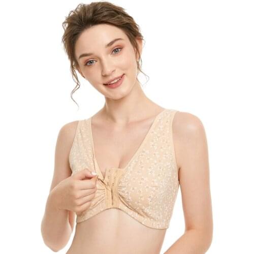 Front button plus size bra Womens underwear Bralette nine-point top sexy bra Bralette Femme Haut Femme Brassiere Femme push-A99