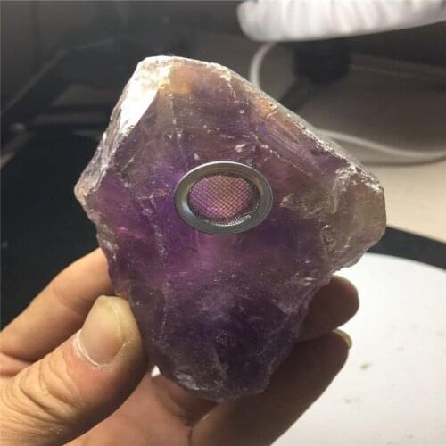 Natural Brazilian amethyst quartz crystal pipe， quartz point pipe, smoke pipe