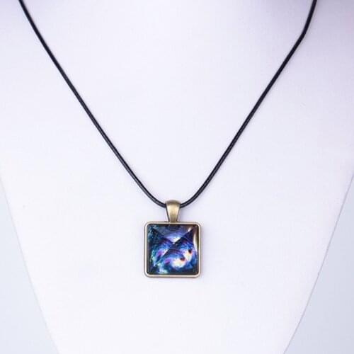 New Star Pyramid Luminous Crystal Pendant Luminous Necklace Glass Luminous Star Series Planet Necklace Jewelry Christmas Gift