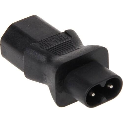2021 New IEC 320 C13 3-Pin Female To C8 2-Pin Male Straight Power Plug Converter Adapter