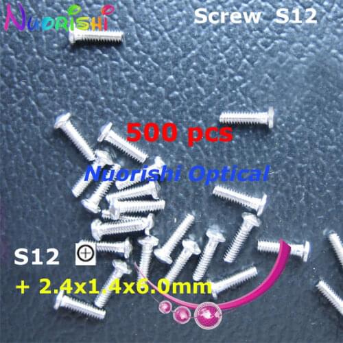 S12 2.4X1.4X6.0mm 500pcs Sunglass Eyewear Eyegalsses Glasses Spectacle Repairing Mini Screws Head in - or + Type Free Shipping