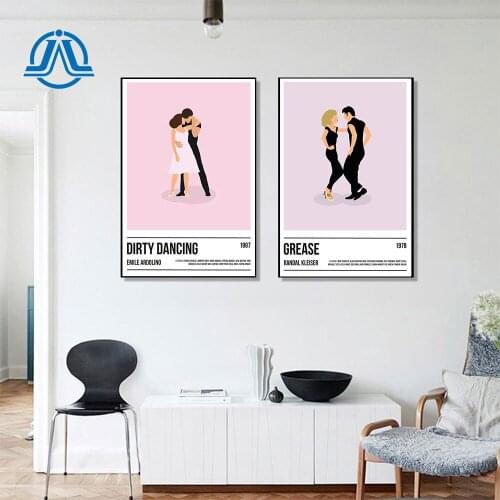 Dirty Dancing Posters And Prints Nordic Style Canvas Painting Movie Wall Art Pink Modern Picture For Room Decoration On The Wall