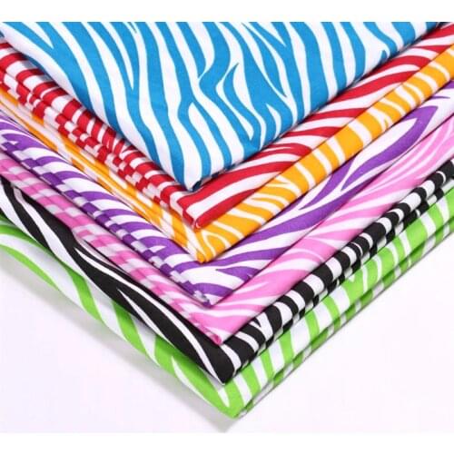 50*150CM Zebra pattern dyed polyester fabric printed fabric for Headwear shoes hats toys tablecloth crafts DIY Handmade