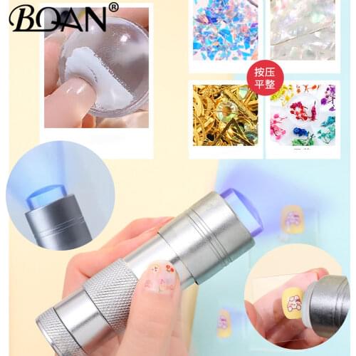 BQAN Portable-Handheld Nail Art UV Press Light For Manicure UV Lamp With 12 Nail Stamp Curing Lamp Dry Lamp Nail Art Tool