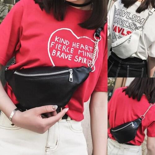 Black and White Waist Fanny Pack Belt Bag for Women Girl Pouch Travel Hip Bum Bag Mini Purse