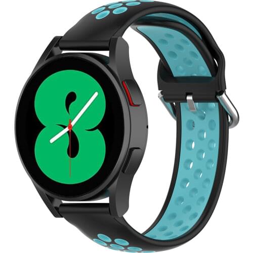 20mm Two-color Silicone Strap For Samsung Galaxy watch4 40 44mm Smart Wristband For Watch 4 Classic 42 46mm watchband New