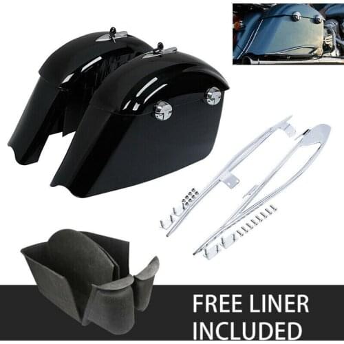 Motorcycle Saddlebag Electronic Latch Protector Rails Hardware For Indian Springfield 16-18 Roadmaster chieftain 2014-2018