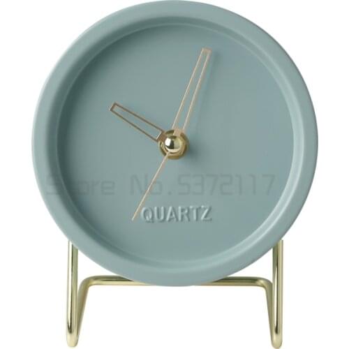 Nordic luxury personalized creative clock and watch ornaments desk bedroom bedside clock desk silent small clock