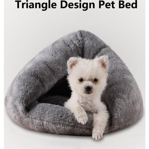 Warm Cozy Pet Bed Machine Washable Pet House For Dog&Cat Soft Kitten Sleeping Plush Pet Nest Kennel Winter Cave Small Medium Pet