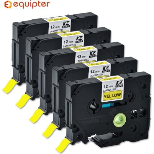 TZE631 Black on yellow Laminated Label Tape 12mm Compatible Brother p-touch label printer Tze-631 tze 631 tz631 tze label tape