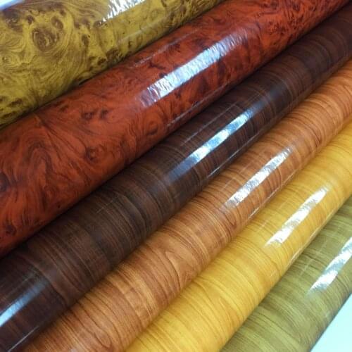 50*200/300CM High Glossy Wood Grain Car Interior DIY Vinyl Sticker Decal Wrap Film /10/20/30/40/50X152CM