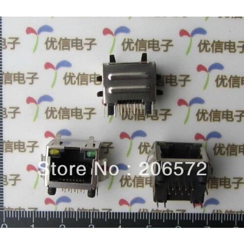 RJ45 8P shielding network crystal head socket with light/buckle