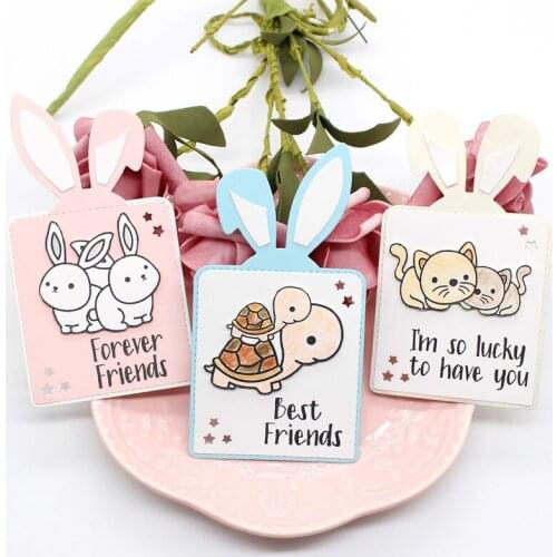 ZFPARTY Bunny Gift Tags Metal Cutting Dies for DIY Scrapbooking/Card Making/Kids Fun Decoration Supplies
