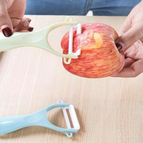 1PC Ceramic Fruit And Vegetable Peeler Kitchen Tool Stainless Steel Potato Sharp Slicer Cutter Safety Ceramic Knife Kitchen Tool