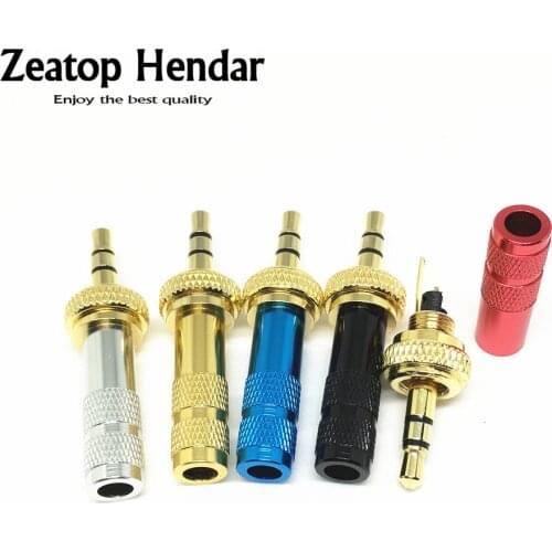 100Pcs New Mini 3.5 mm 3Pole Screw Lock Stereo Jack Plug Soldering Audio Jack for DIY Stereo Headset Earphone