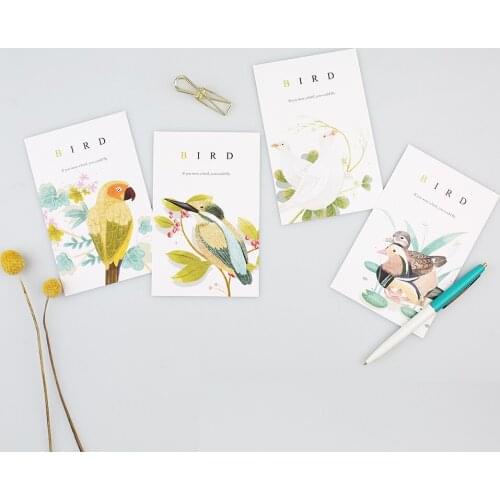 30pcs spring bird sing style card multi-use as Scrapbooking party invitation DIY Decoration gift card message card postcard