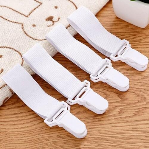 4PCS/Set Elastic Bed Sheet Mattress Cover Blankets Grippers Clip Holder Fasteners Kit Home Textiles Accessories