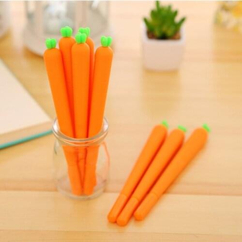 40 PCs/lot 0.38mm Carrot Pen New Hot Cute Creative Gel Pen Carrot Style Gel Pen Needle Pen Students Stationery CUTE School Gift