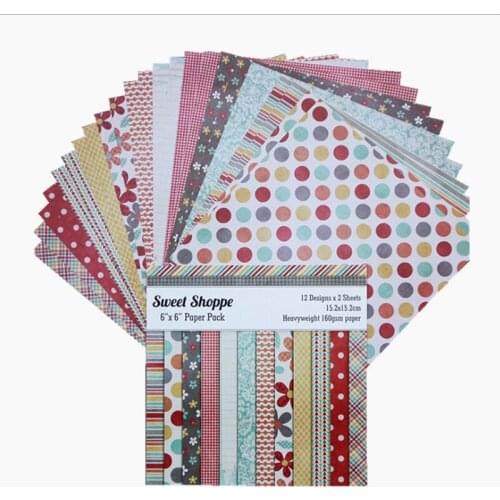 6 Inch 24 Sheets Variety Flower Patterned Paper For Scrapbooking