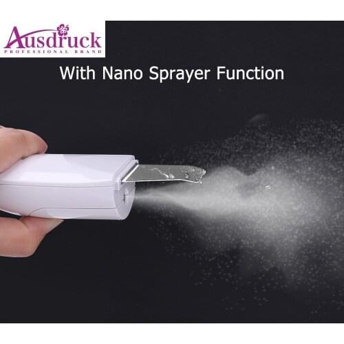 2-in-1 Ultrasonic skin Scrubber Facial Cleaning Acne Beauty Massager Deep Vibrating Peeling Face Scrubber