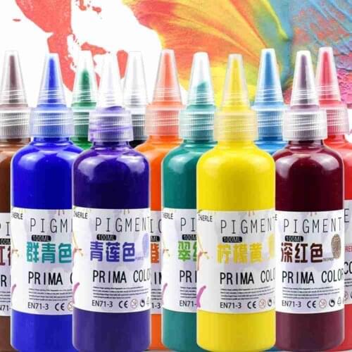 Watercolor Paint Kindergarten Children DIY Painting Wash Paint Finger Paint Textile Paint Graffiti Brightly Colored Art Drawing