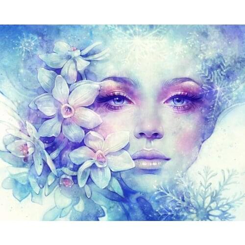 Full Square/Round Drill 5D DIY Diamond Painting "Girl Flower" 3D Rhinestone Embroidery Cross Stitch 5D Home Decor Gift