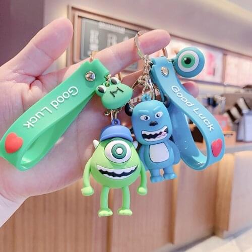 Disney Big Eye Key Chain Monsters University Pendant Keyring Cute Girls Adorning Instagram Cartoon Chain Keychain